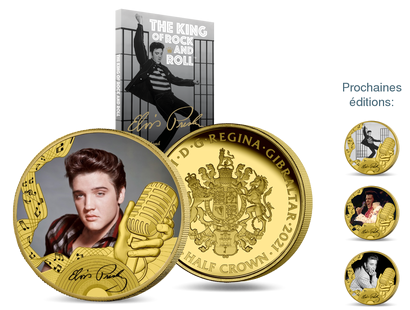 "Elvis Presley – The King of Rock ’n’ Roll" auf offiziellen Gedenkmünzen