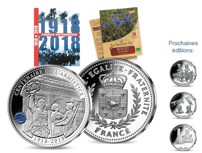 1918 - 2018 Centenaire de l'Armistice. Découvrez la "pièce au bleuet", première frappe de la collection