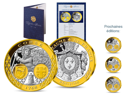 Revivez l'histoire du Royaume de France à travers cette collection de frappes en argent et dorées à l'or pur