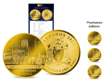 Collection L'Histoire de Notre-Dame de Paris en or le plus pur