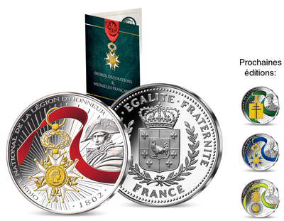 Collection de frappes en argent dorées et colorisées «Ordres, Décorations et Médailles Françaises»