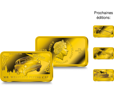 La collection monnaies-lingots officielles Harry Potter en or pur : Première monnaie « La voiture volante » 