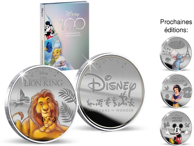 Collection Disney 100  Première livraison la frappe DISNEY™ en argent officielle: 