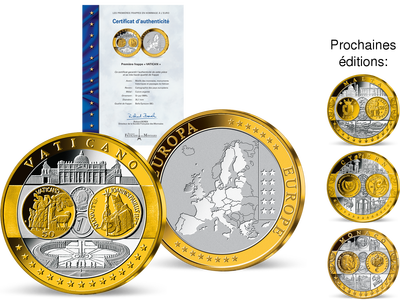Collection : Les premières frappes en hommage à l'Euro en cuivre argenté