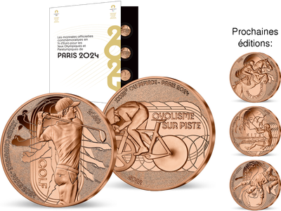 Collection les monnaies commémoratives d'1/4 d'euro JO Paris 2024