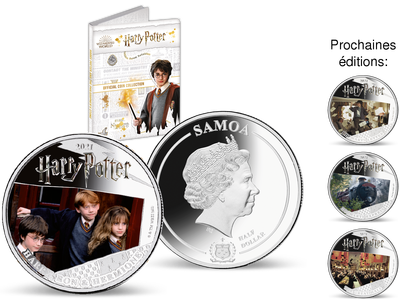 Collection les monnaies colorisées & argentées à l’argent pur «Les films Harry Potter»