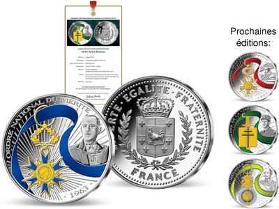Découvrez les frappes en argent dorées & colorisées de la collection «Ordres, Décorations et Médailles Françaises»