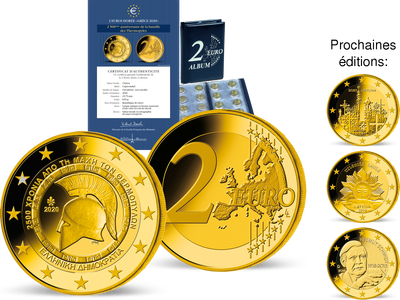 Collection : Les 2 Euros commémoratives dorées 