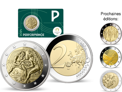 Collection: Les 2 Euros commémoratives, votre première livraison « Hercule 2024 - Jeux Olympiques Paris 2024 - Blister №1