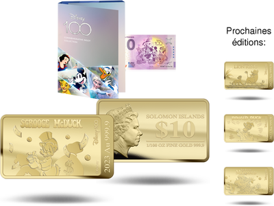 La collection de monnaies-lingots en or le plus pur sous licence officielle DISNEY™