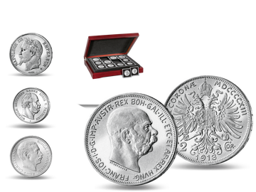 Original-Silbermünzen ''Europäische Kaiser und Könige''
