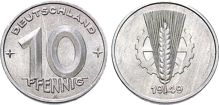 Aluminium Münze - 10 Pfennig