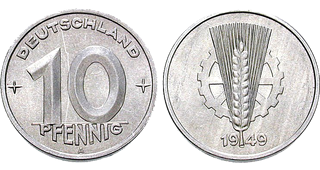 Aluminium Münze - 10 Pfennig