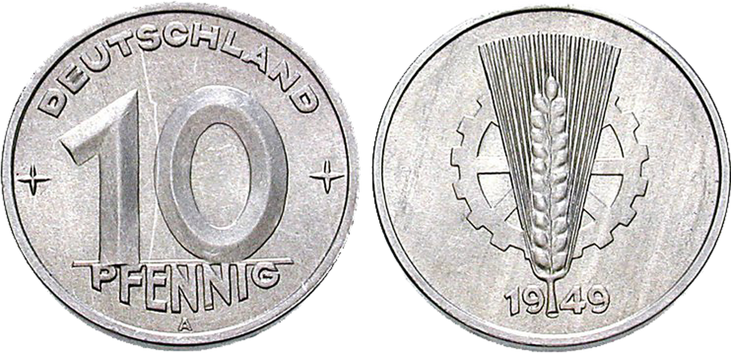 Aluminium Münze - 10 Pfennig