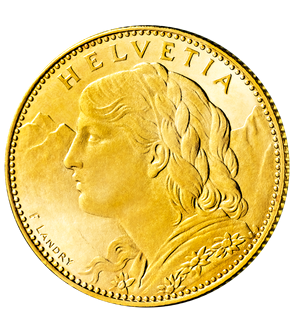 2er-Set Schweiz 10 Franken 'Vreneli' und Südafrika 1 Rand
