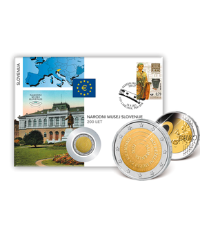 "2 €-Numisbriefe Europa" - Ausgabeland: Slowenien - Motiv: 200 Jahre Nationalmuseum