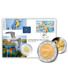 "2 €-Numisbriefe Europa" - Ausgabeland:  Finnland - Motiv: Aland Inseln