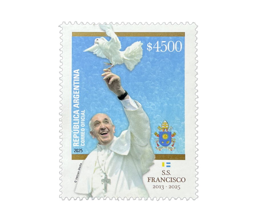 Gedenkbriefmarke „Papst Franziskus 2013–2025