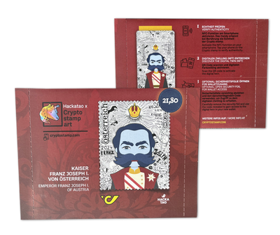 Krypto-Briefmarke Kaiser Franz „lebendige“ Version 