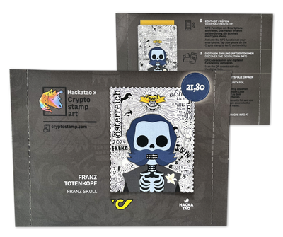 Krypto-Briefmarke Kaiser Franz „Totenkopf“ Version 