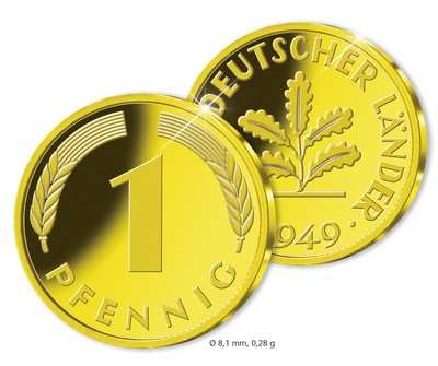 Goldreplik Glückspfennig