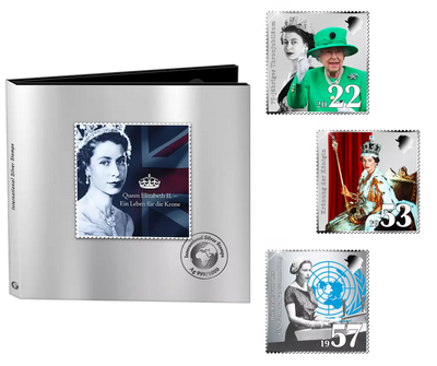 International Silver Stamps™ „Queen Elizabeth II. - Ein Leben für die Krone“ Komplettset