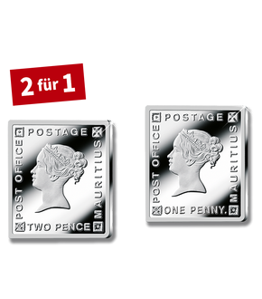 »Die wertvollsten Briefmarken der Welt in reinem Silber!«
