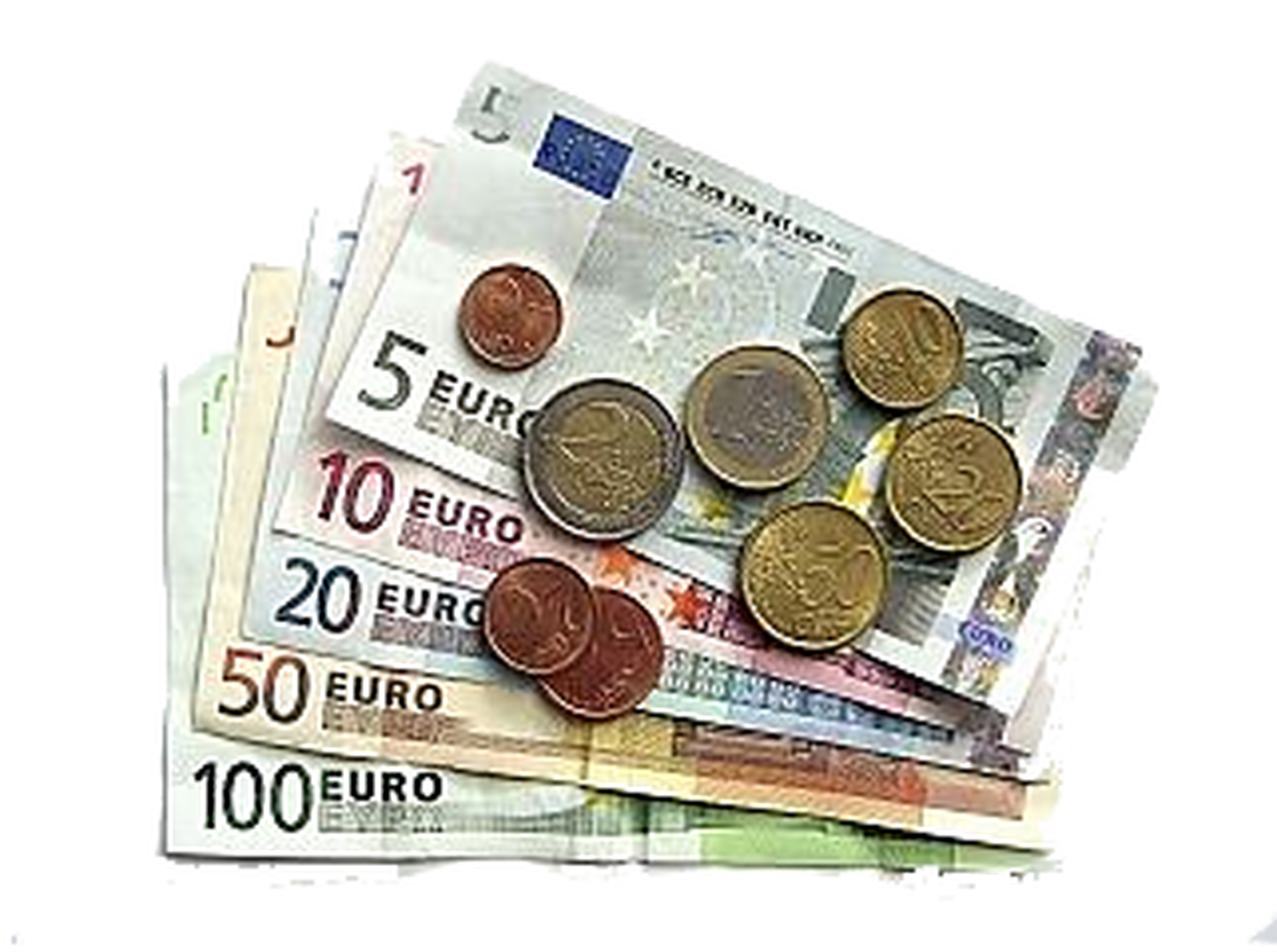 Bargeld in Scheinen und Münzen