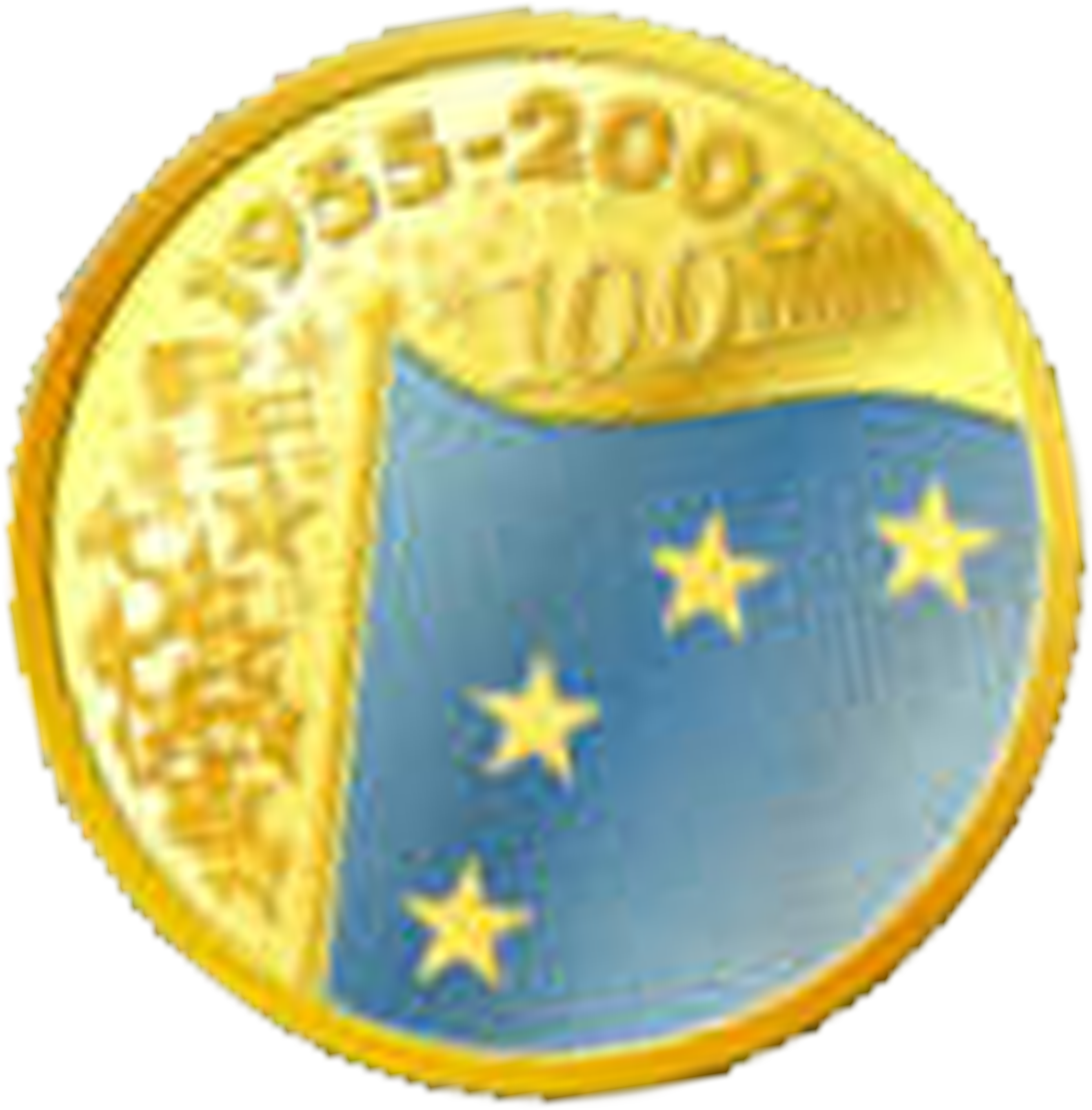 100 Euro Münze mit Blaugold