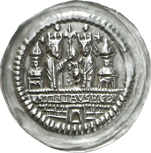 Brakteat Münze des Königs Vladislav (1158–1173)