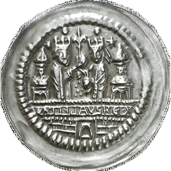 Brakteat Münze des Königs Vladislav (1158–1173)