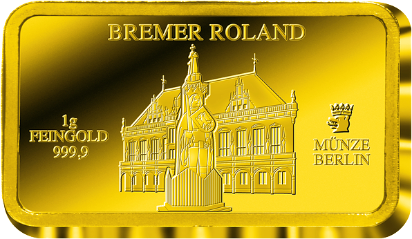 Goldbarren Bremer Roland