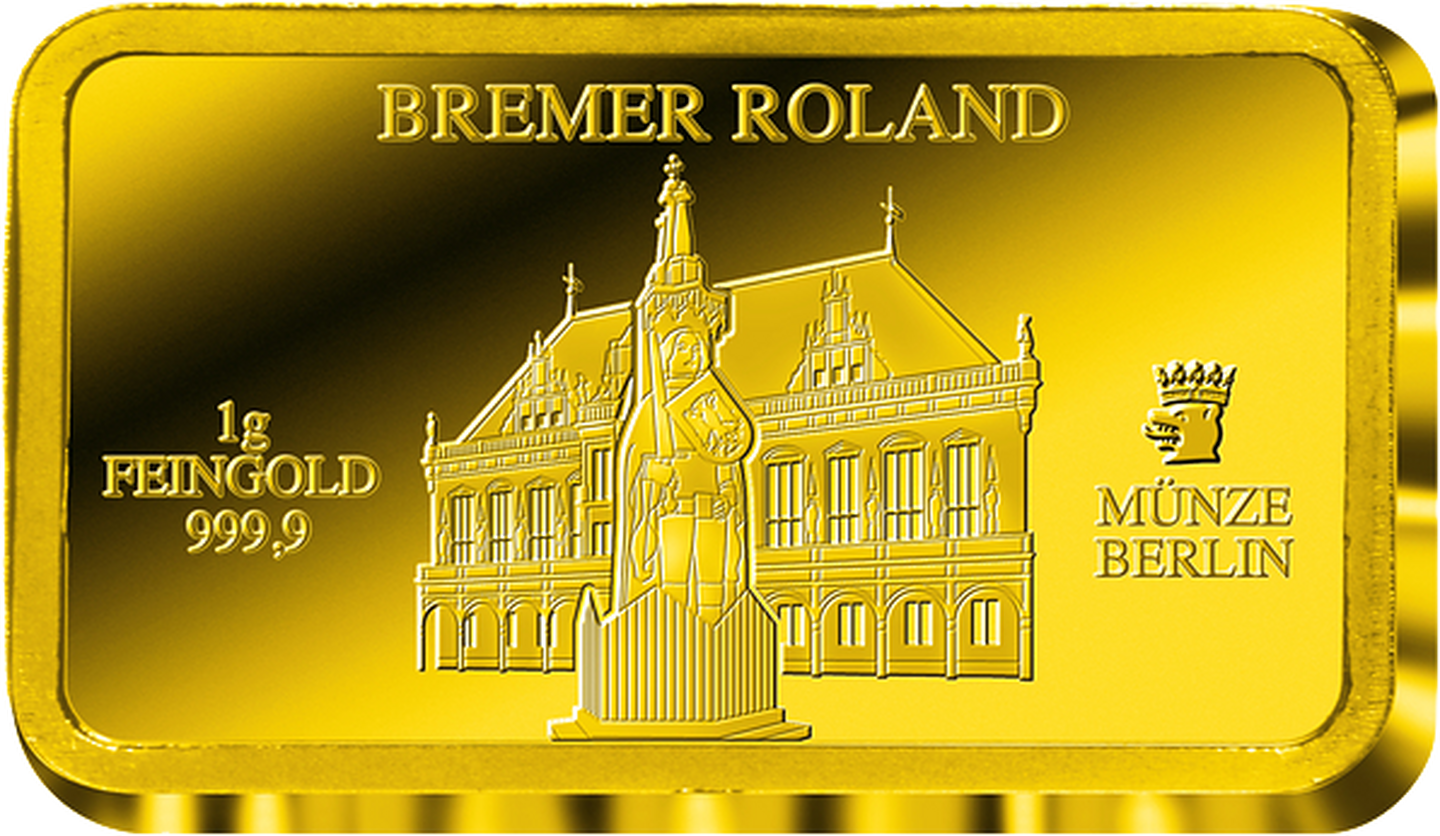 Goldbarren Bremer Roland