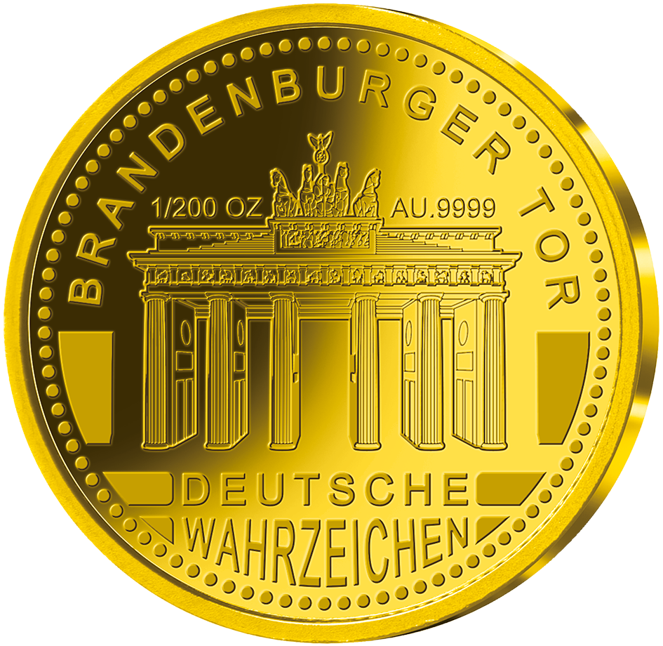 Die Wahrzeichen Deutschlands aus 1/200 Unzen Feingold - Ihr Start: "Brandenburger Tor"!