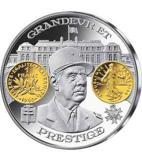 Frappe en argent pur 2000 ans d'histoire monétaire française: «Nouveau Franc De Gaulle 1960»