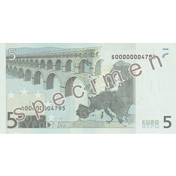 Rückseite einer 5-Euro-Banknote