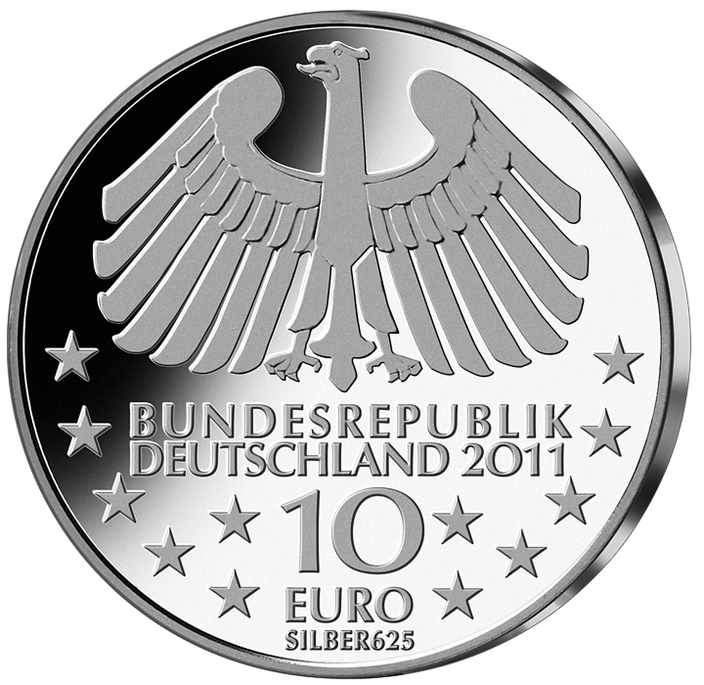 Rückseite der 10-Euro-Gedenkmünze 