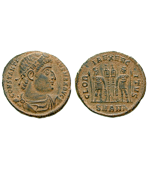 Römische Kaiserzeit, Follis 3, 307-337, Constantinus I.