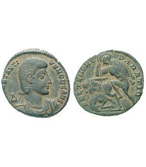 Römische Kaiserzeit, Bronze 2, 351-354, Constantius Gallus, Caesar