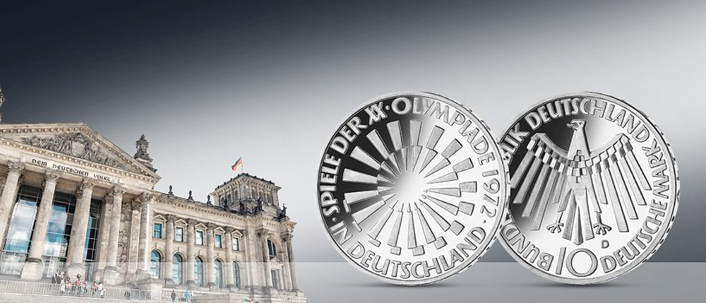 Die offiziellen deutschen 10 DM Münzen