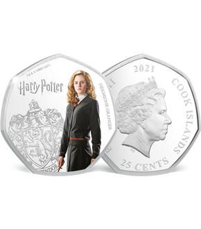 Monnaie heptagonale colorisée & argentée à l’argent pur «Harry Potter - Hermione Granger»