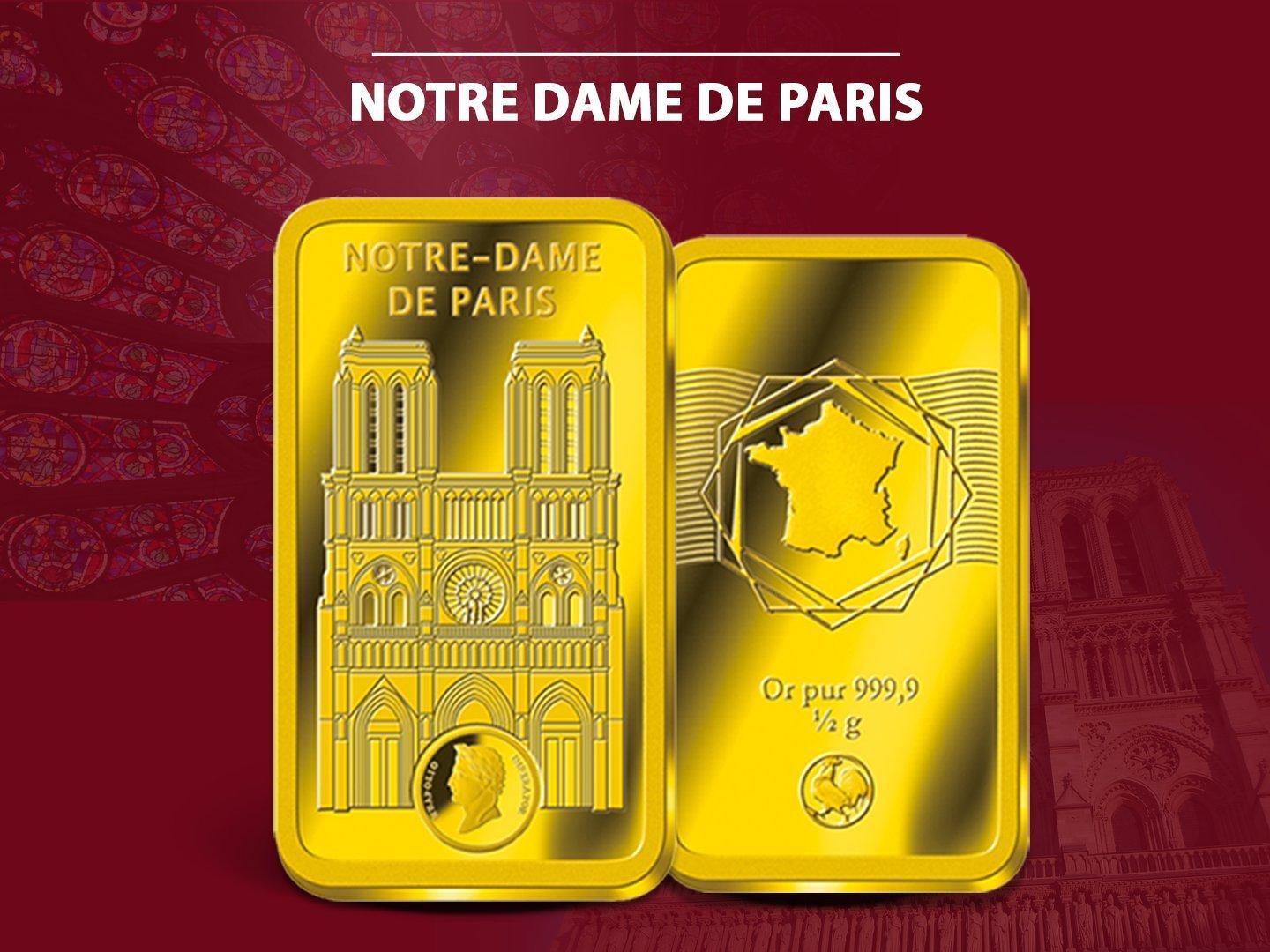 Le lingot « Notre Dame de Paris » en or le plus pur