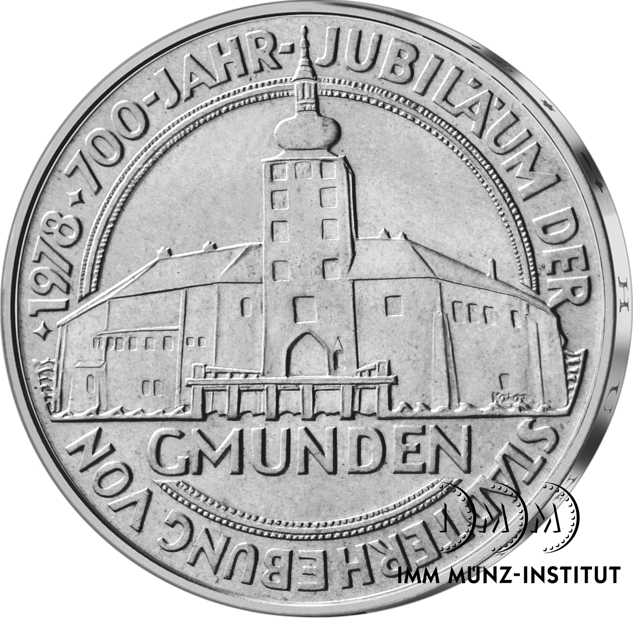100-Schilling-Gedenkmünze ''700 Jahre Stadterhebung von Gmunden''