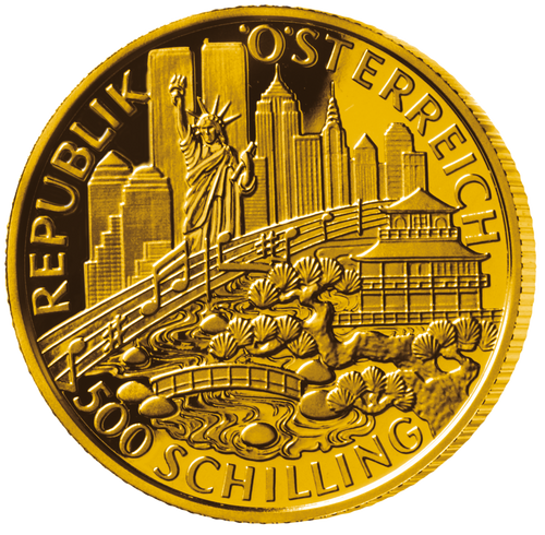 500-Schilling-Goldmünze 1998 