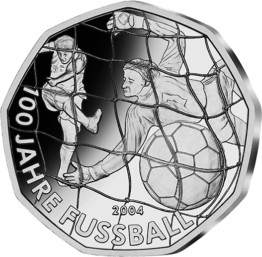 5-Euro-Silbermünze 2004 ''100 Jahre Fußball''