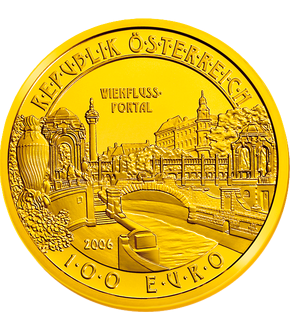 100-Euro-Goldmünze 2006 ''Wienflussportal''