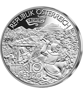 10-Euro-Silbermünze 2010 ''Der Erzberg in der Steiermark''