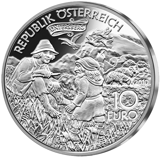 10-Euro-Silbermünze 2010 ''Karl der Große im Untersberg''