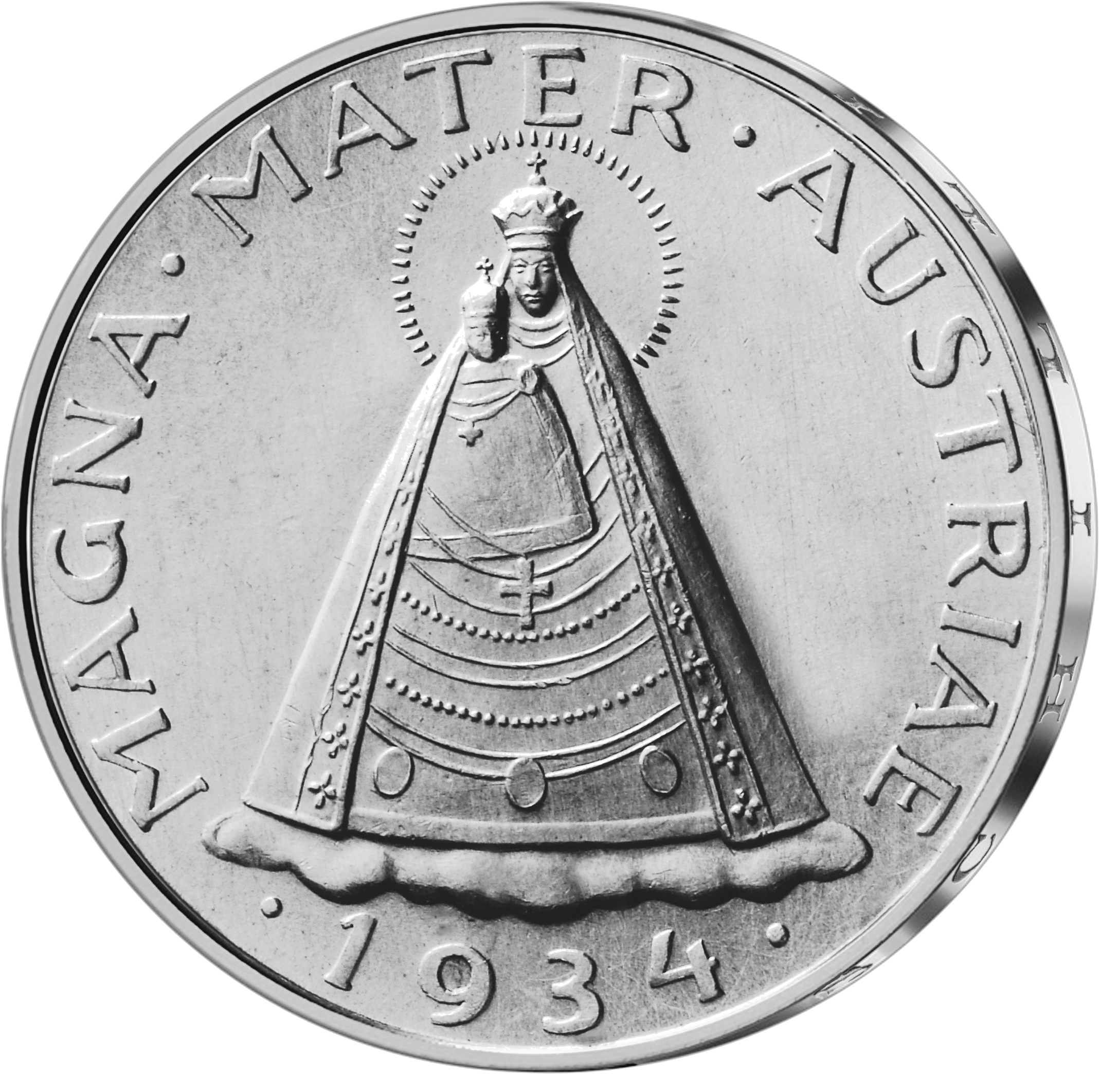 5-Schilling ''Magna Mater Austriae'' von 1934