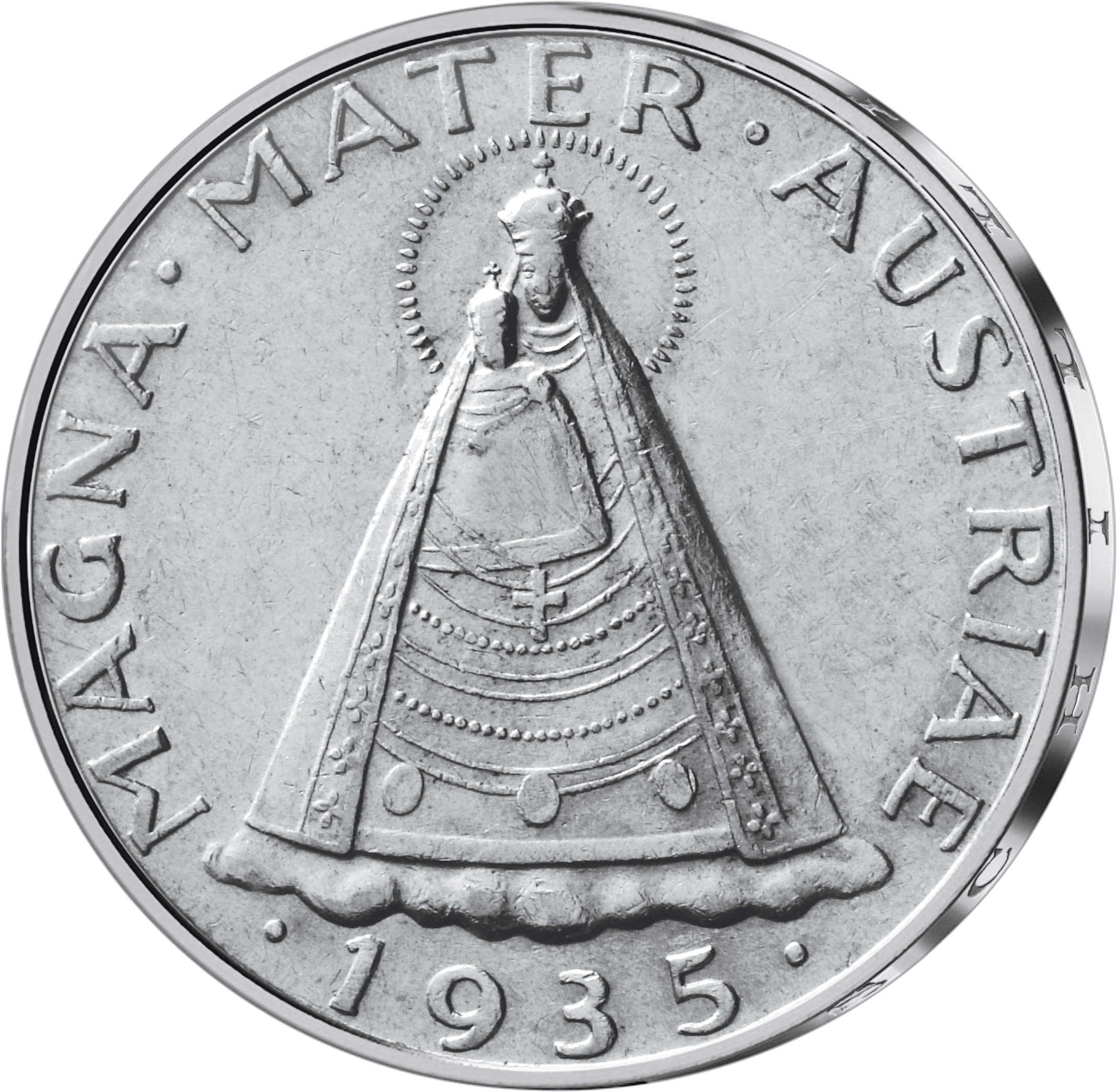 5-Schilling ''Magna Mater Austriae'' von 1935